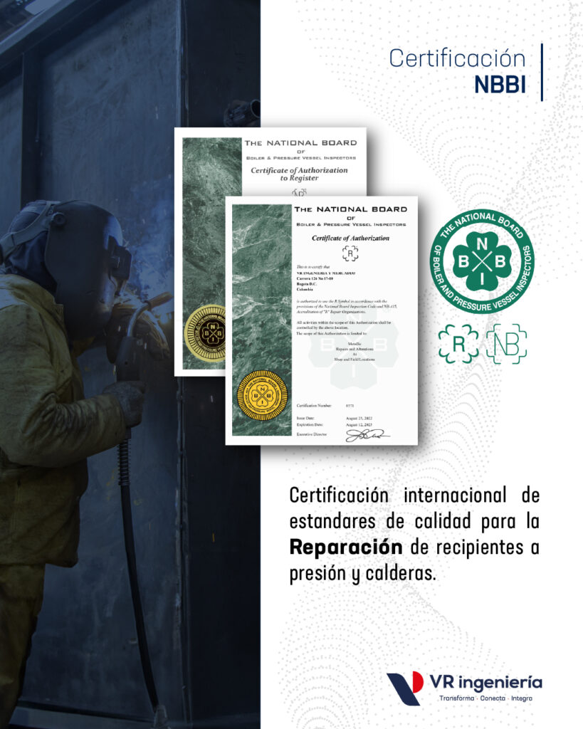 Certificación NBBI de VR Ingeniería